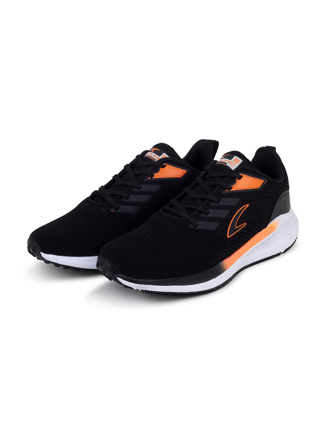 

PICAASO Men Lace-Up Running Shoes, Black