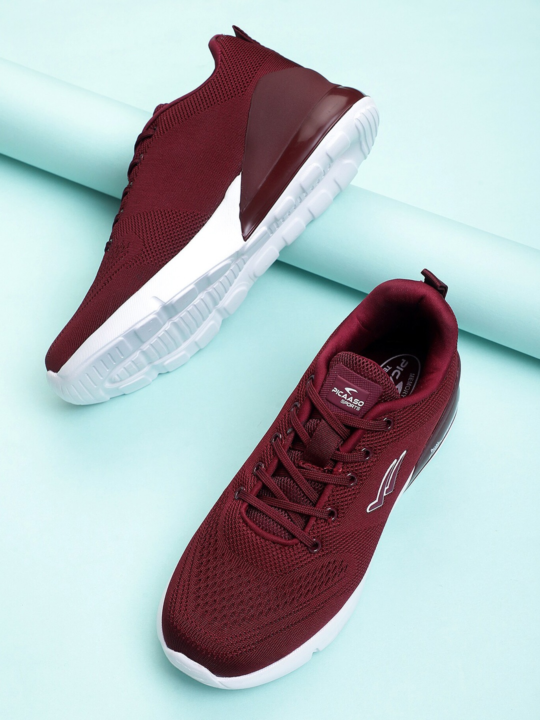 

PICAASO Men NORTH Mesh Running Shoes, Maroon