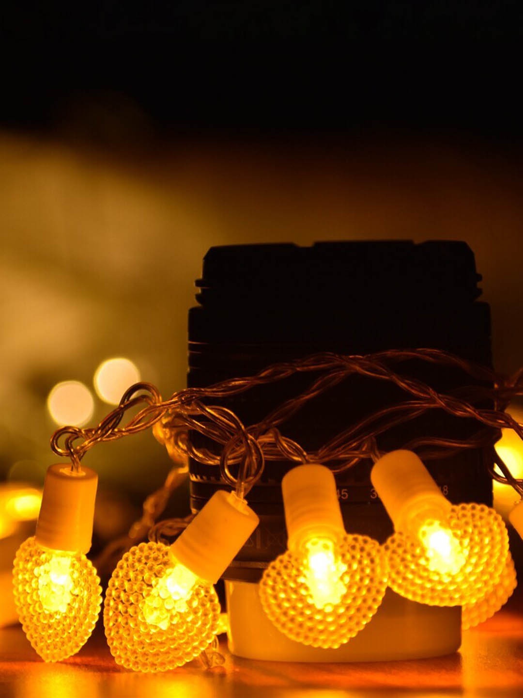 

Glimmer Lightings Yellow Small Heart String Lights