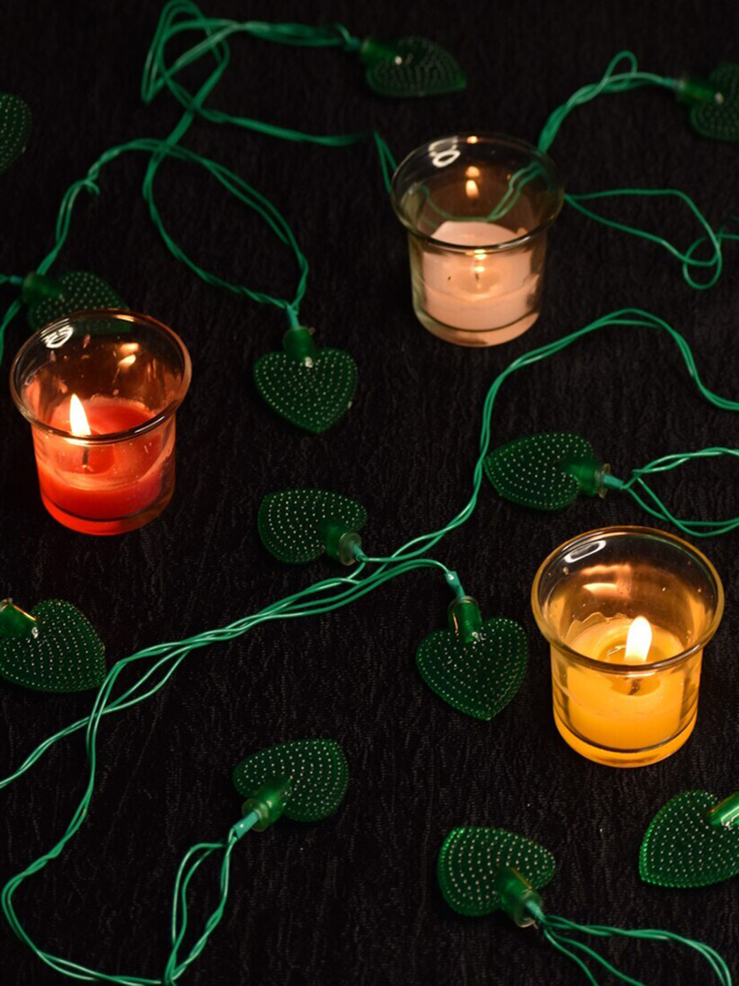 

Glimmer Lightings Green Crystal Heart String Lights