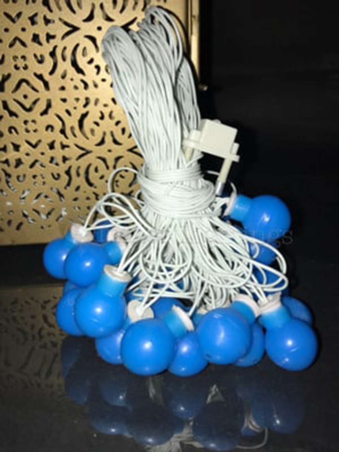 

Glimmer Lightings Blue Old school Ball String Lights