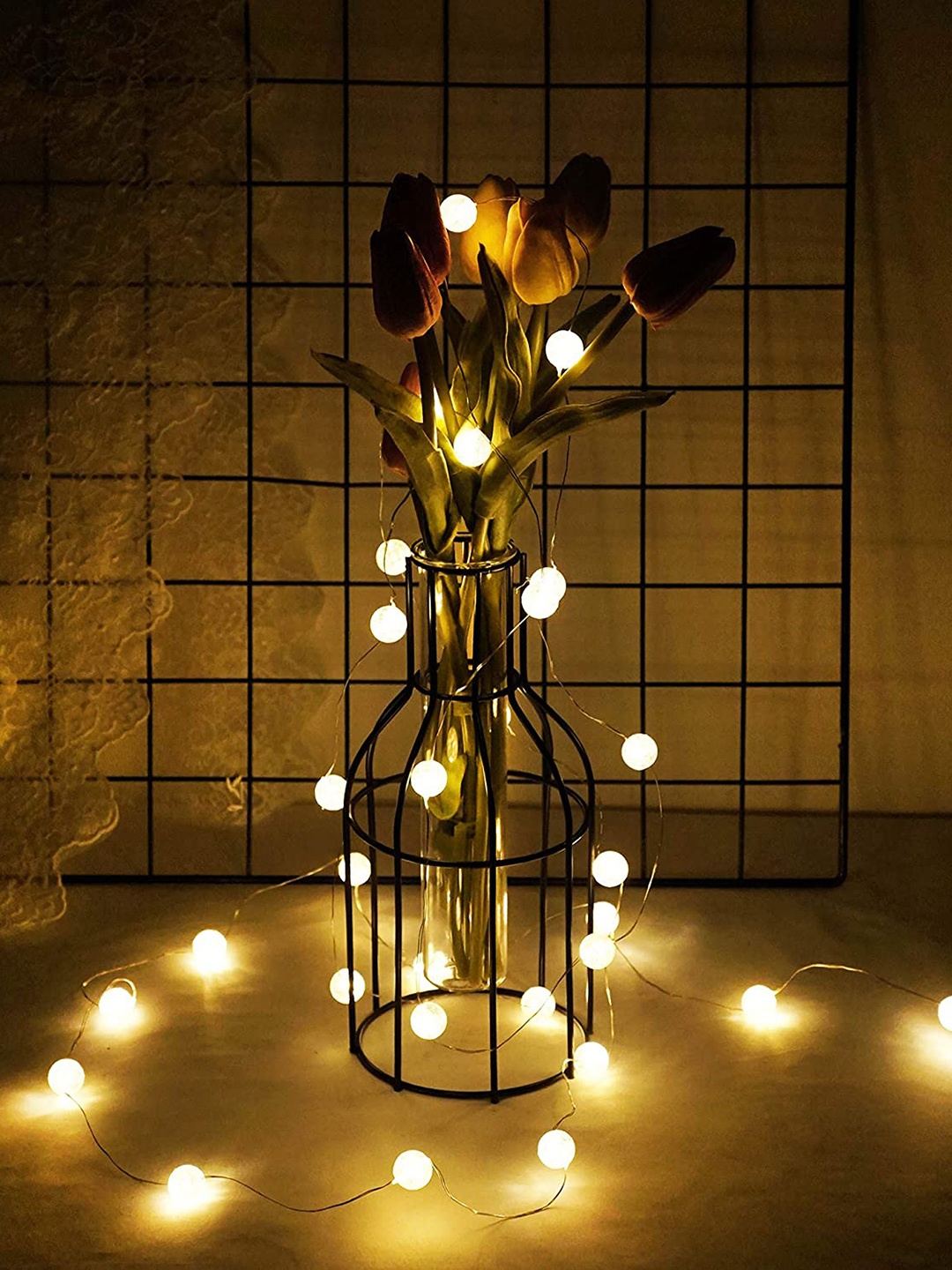 

Glimmer Lightings Yellow Pearl Fairy String Lights