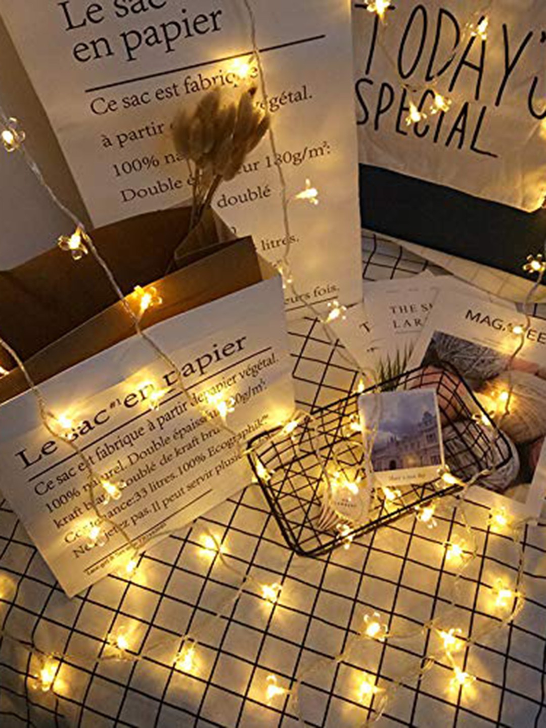 

Glimmer Lightings Yellow Flower Shaped String Lights