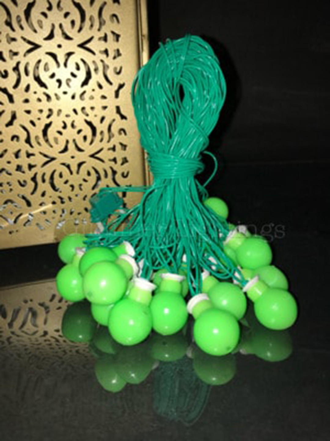 

Glimmer Lightings Green Elegant Ball String Lights