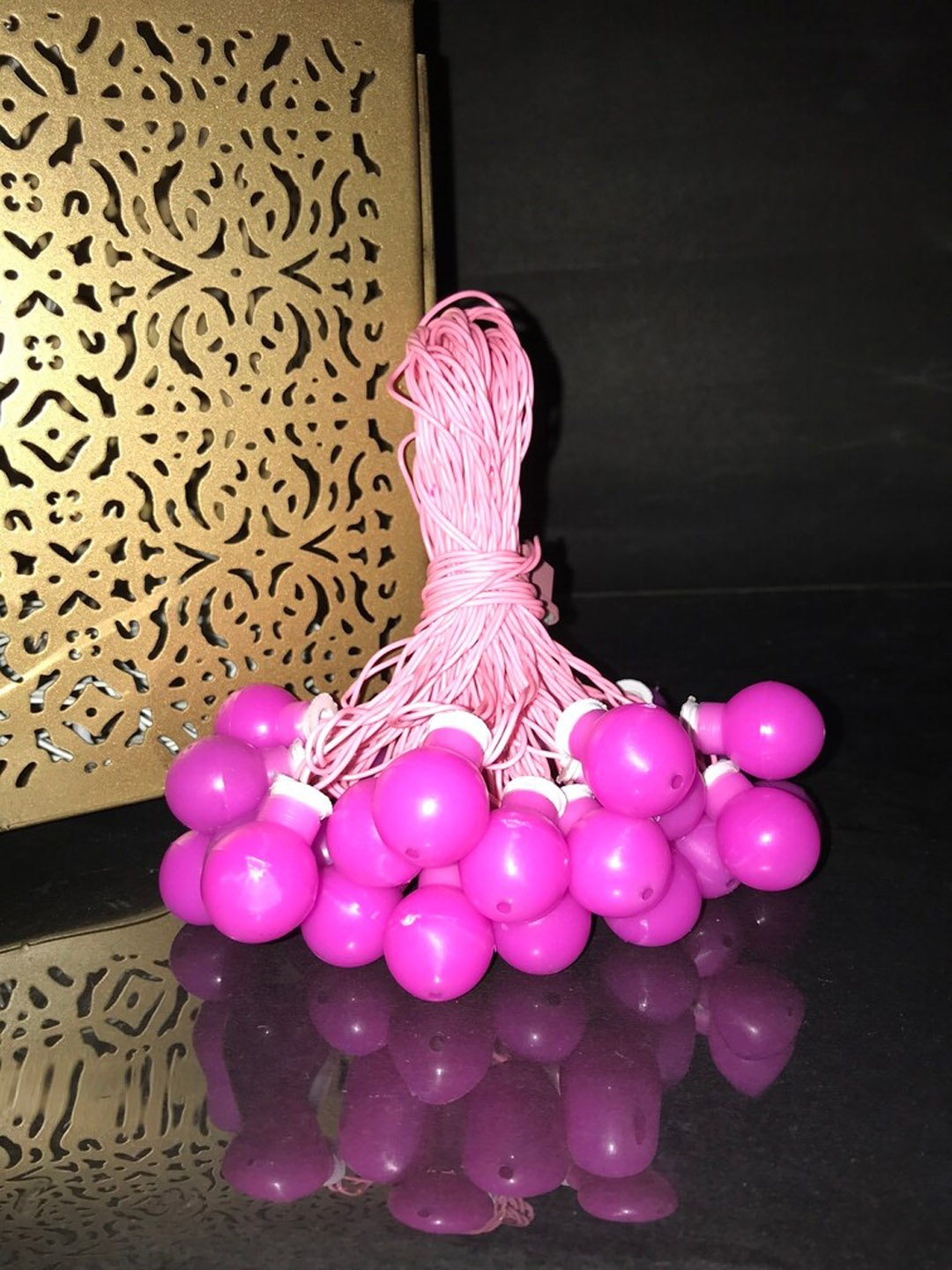 

Glimmer Lightings Pink Elegant Ball String Lights