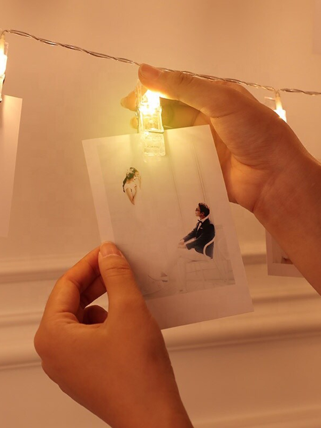

Glimmer Lightings Yellow 10 Clips Photo Clip String Lights, Gold