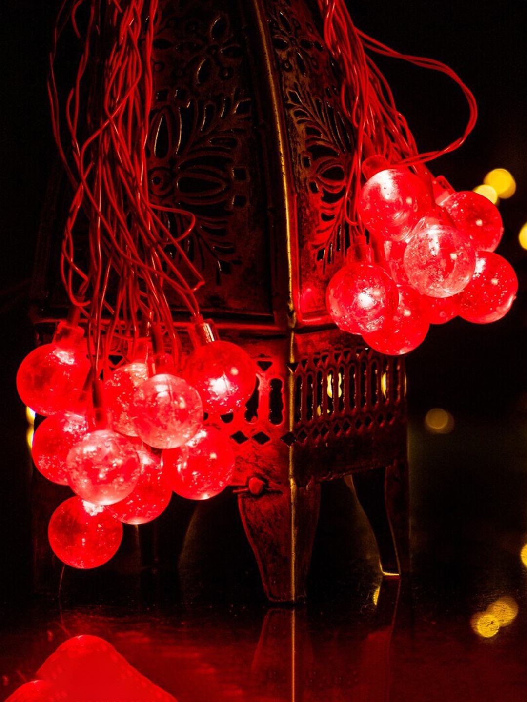 

Glimmer Lightings Red Crystal Bubble Ball Lights