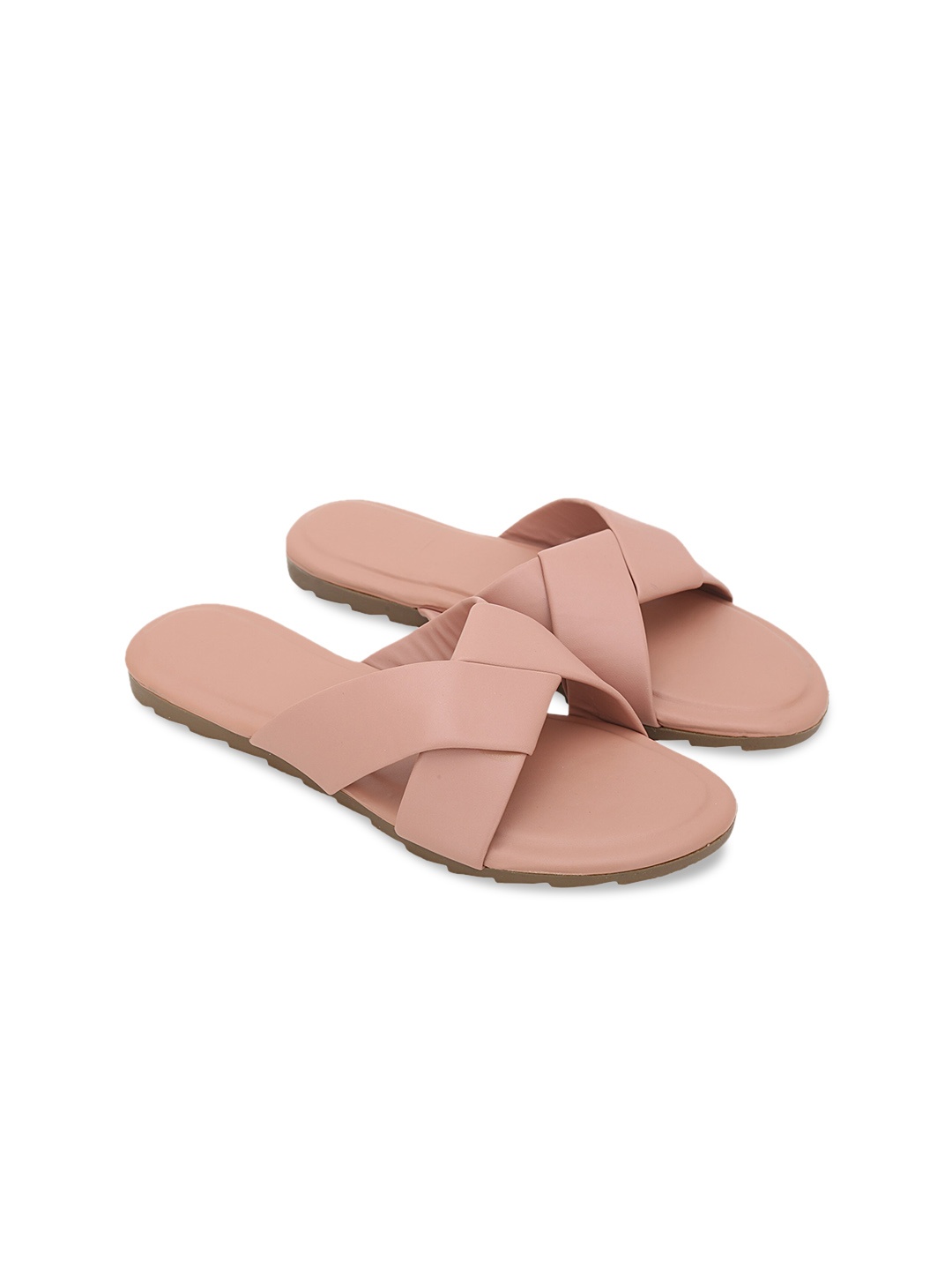 

Ravis Cross Strap Open Toe Flats, Pink