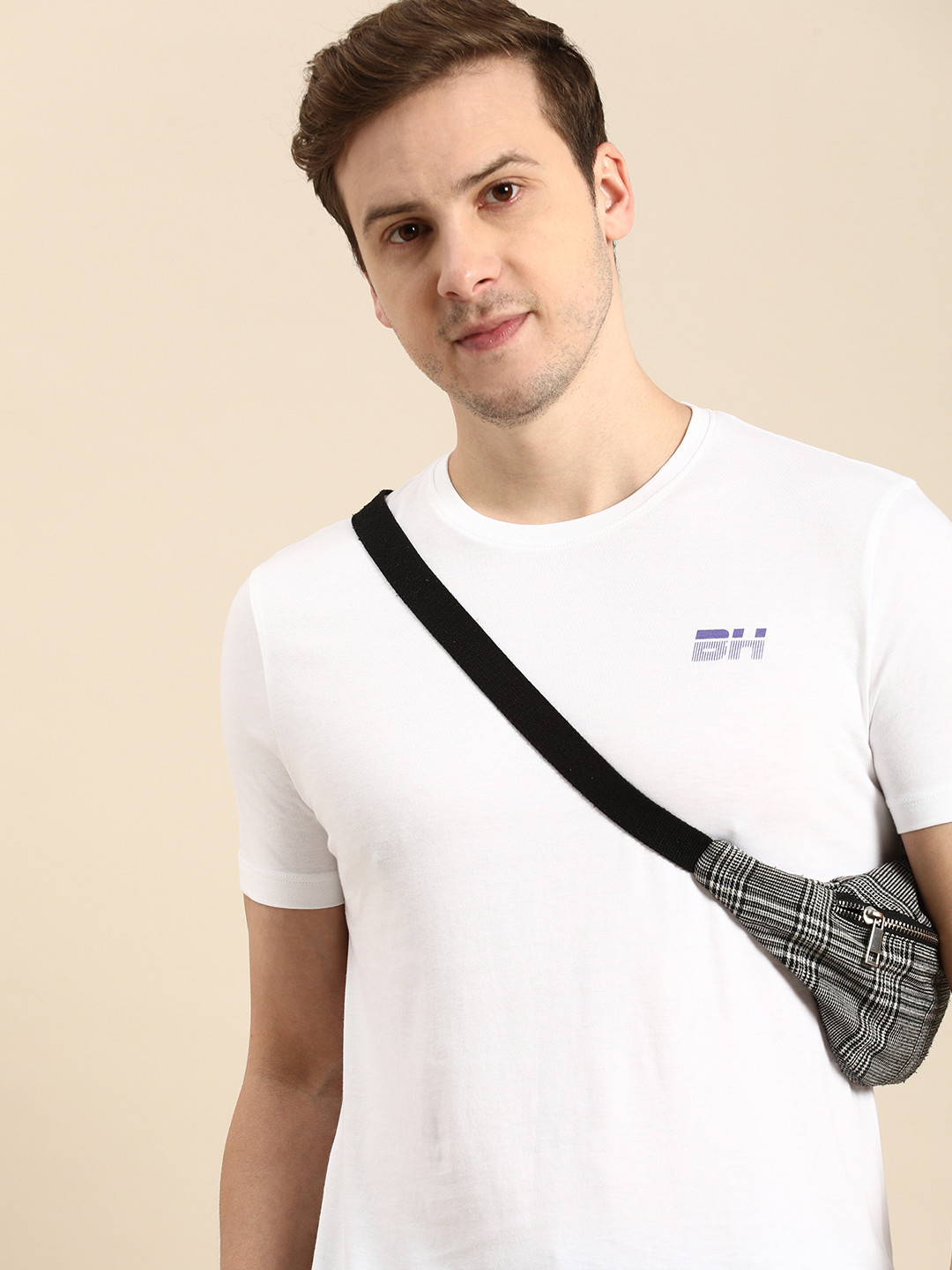 

Being Human Pure Cotton Solid Casual T-shirt, White