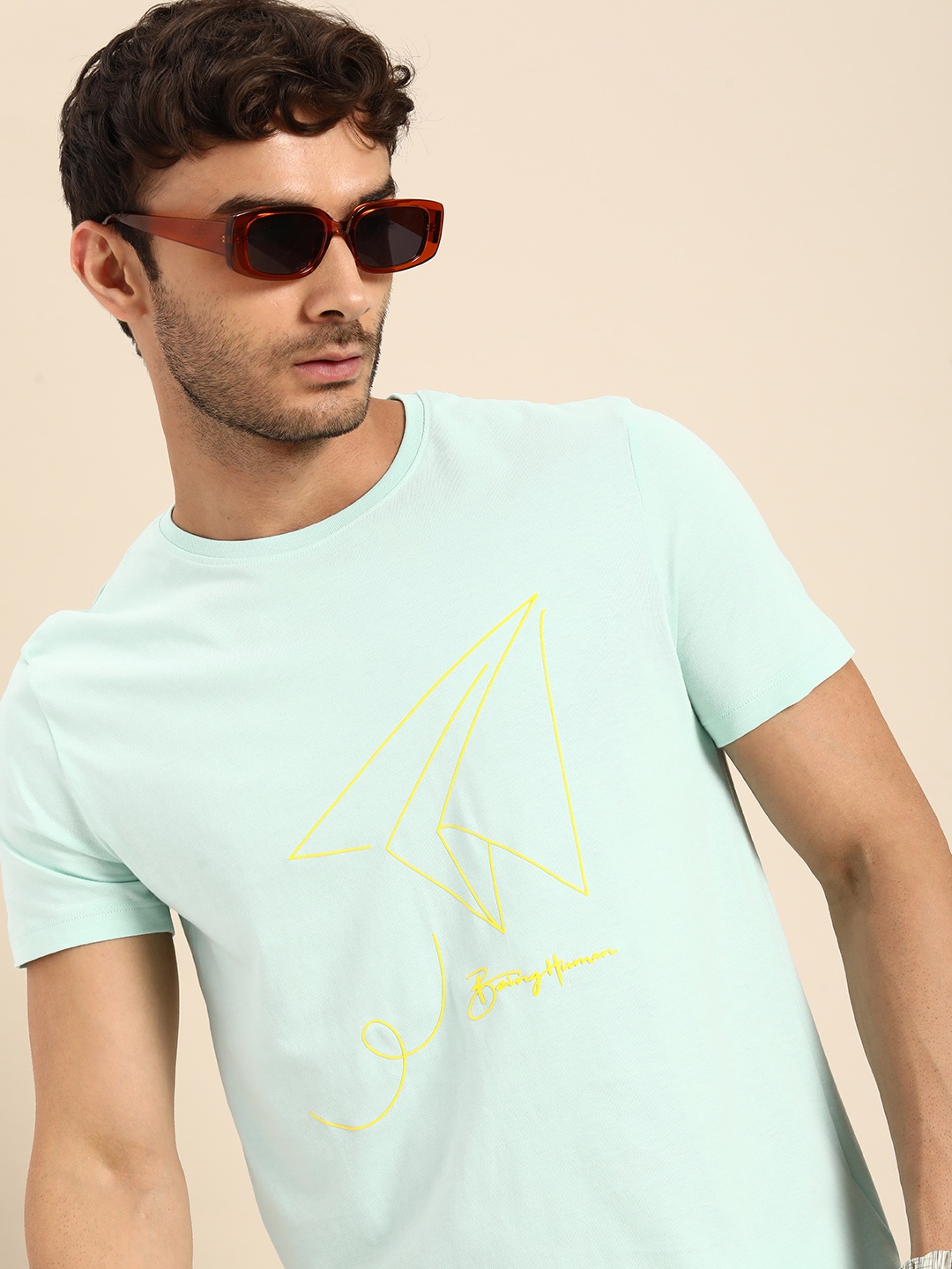 

Being Human Printed Pure Cotton T-shirt, Green