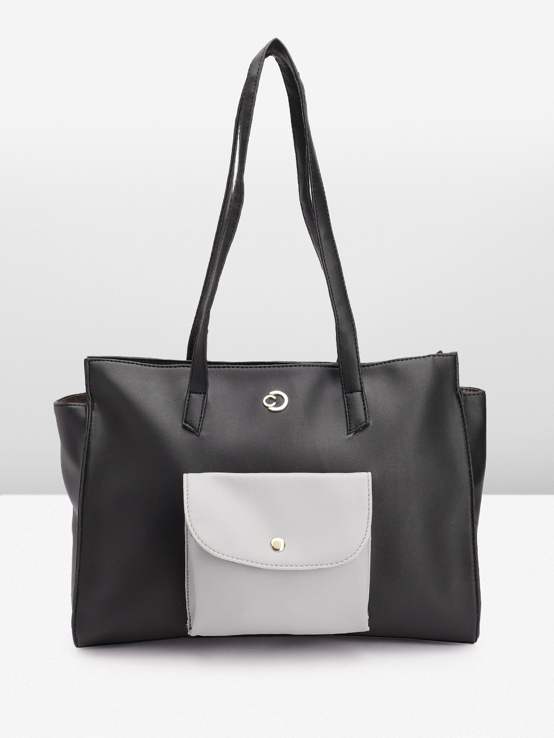 

Caprese Colourblocked Structured Shoulder Bag, Black