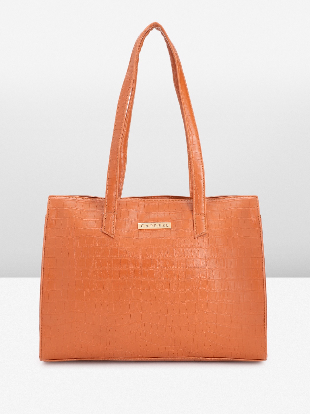 

Caprese Animal Textured Structured Shoulder Bag, Brown
