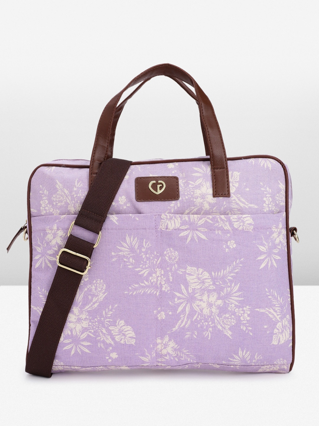 

Caprese Women Printed Laptop Bag, Lavender