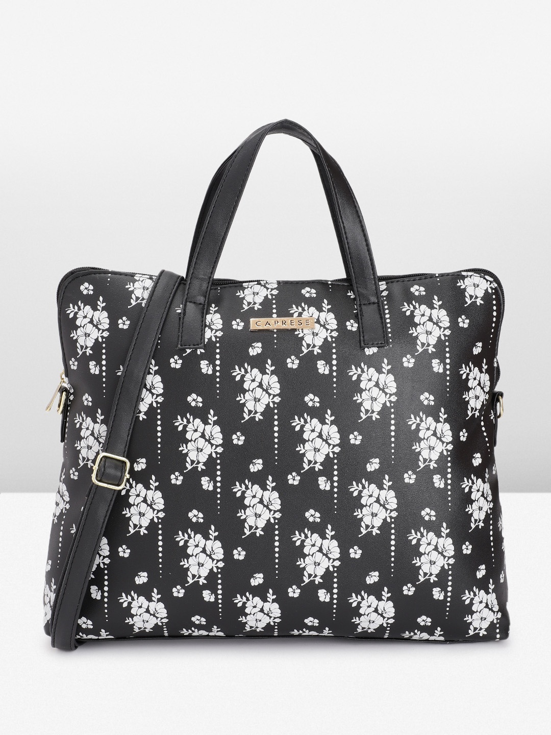 

Caprese Women Printed Handheld Bag, Black