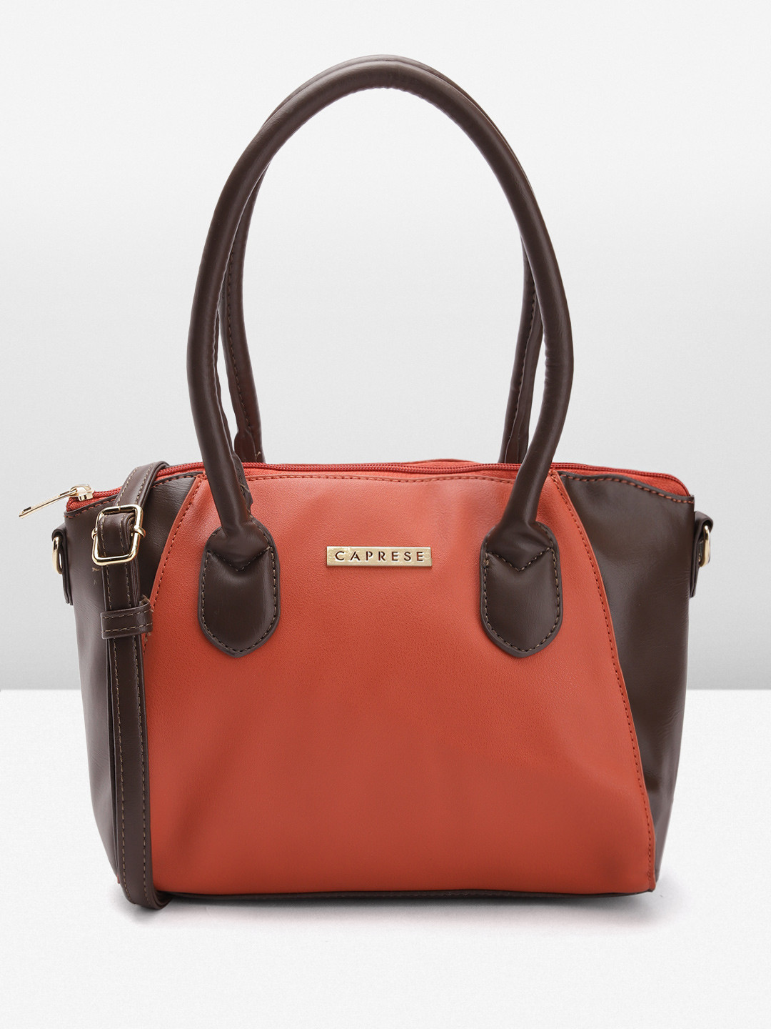 

Caprese Colourblocked Structured Shoulder Bag, Coral