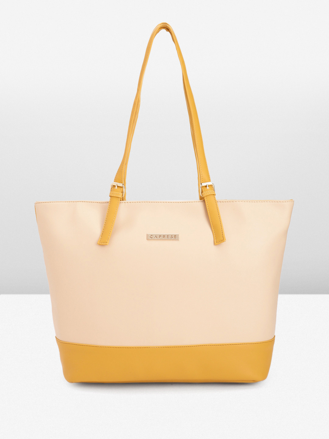 

Caprese Women Colourblocked Shoulder Bag, Mustard