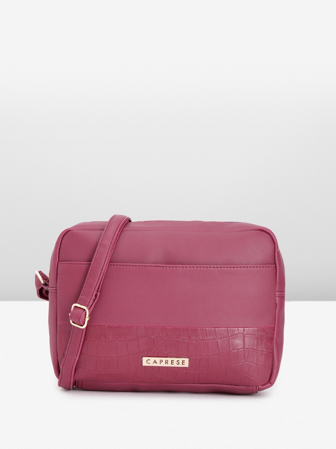 

Caprese Textured Sling Bag, Maroon