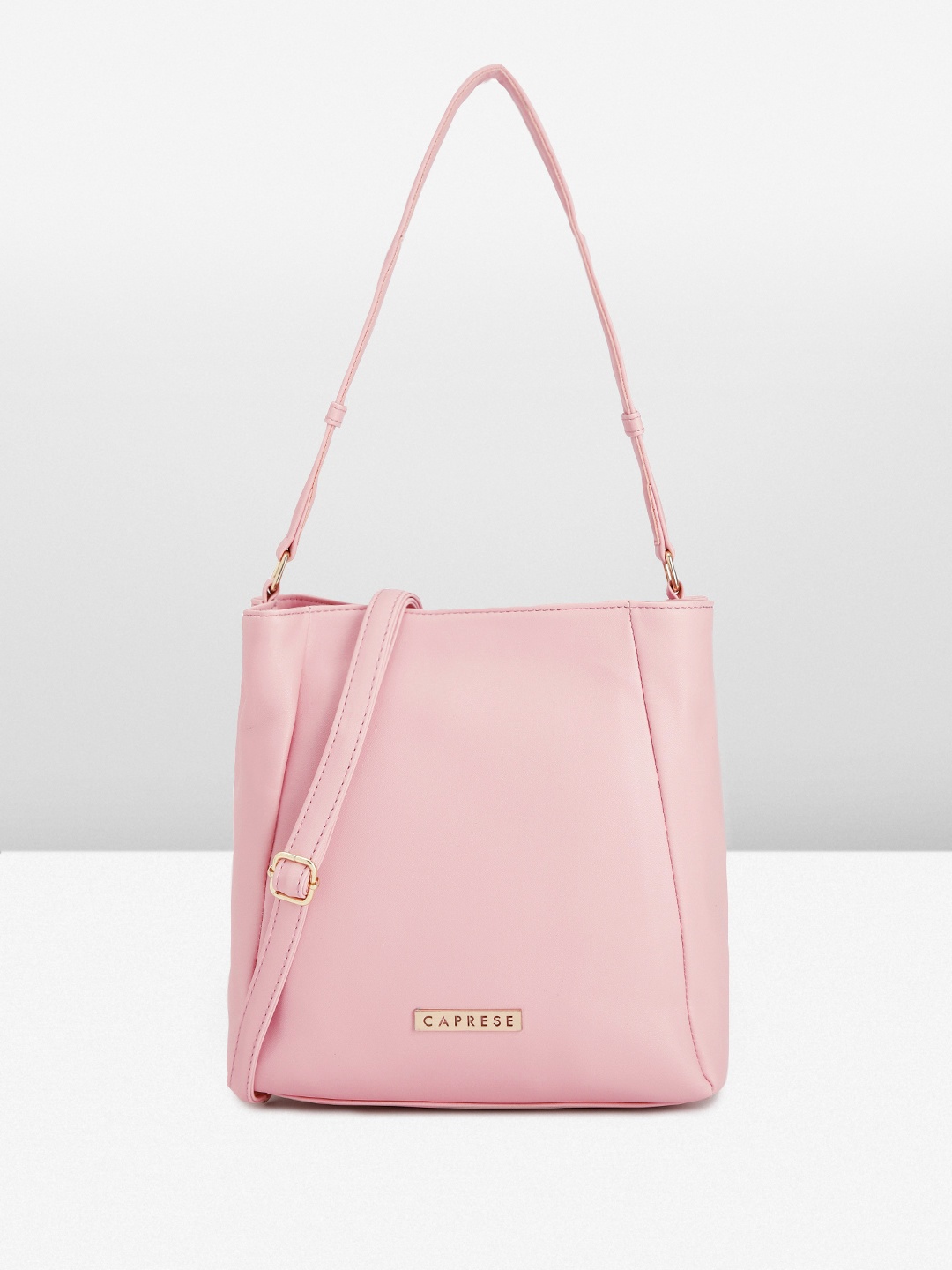 

Caprese Solid Structured Shoulder Bag, Pink