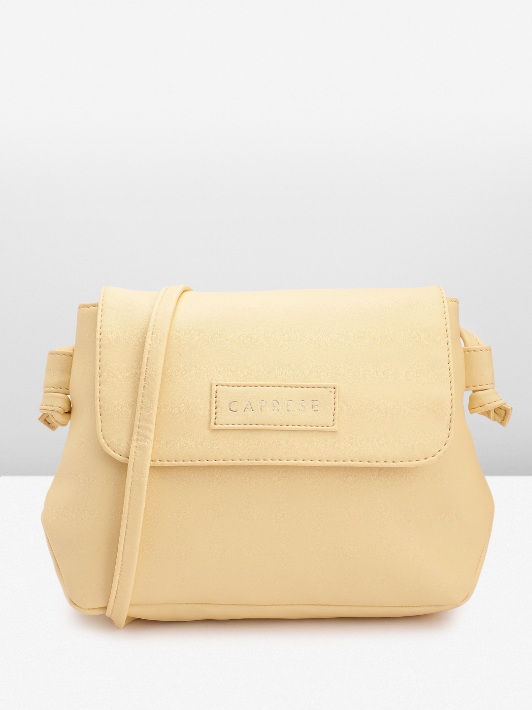 

Caprese Structured Flap Sling Bag, Yellow