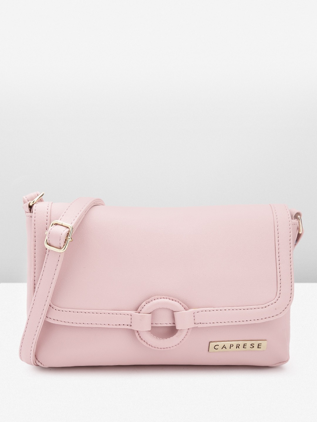 

Caprese Structured Flap Sling Bag, Pink