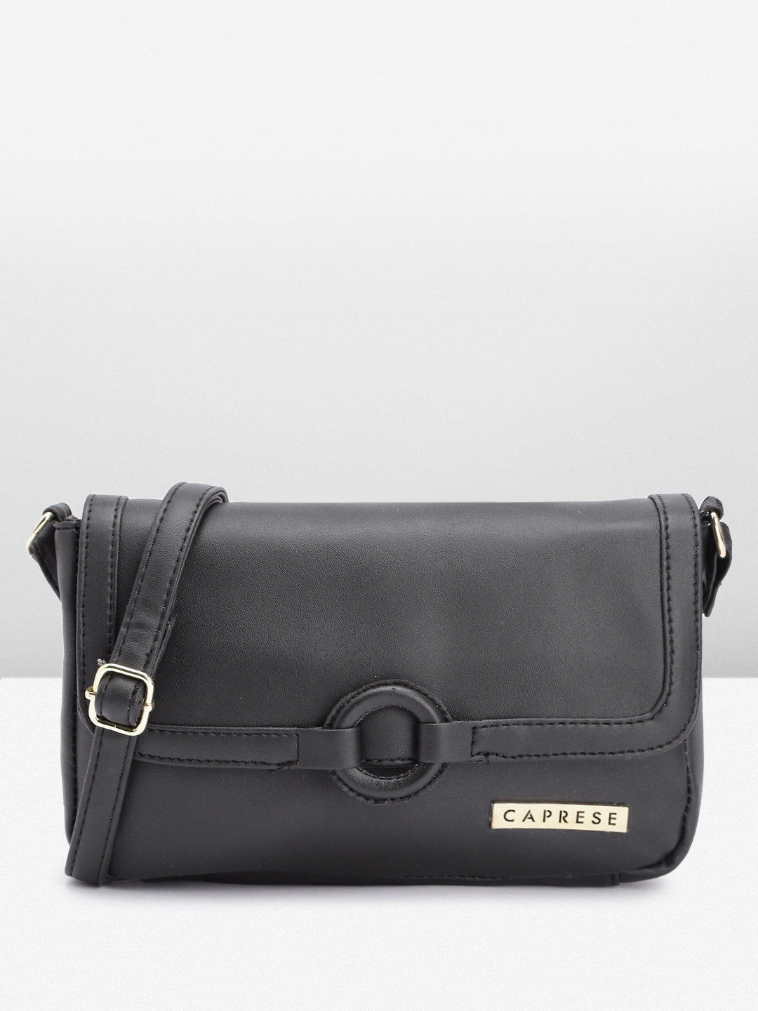 

Caprese Women Solid Sling Bag, Black