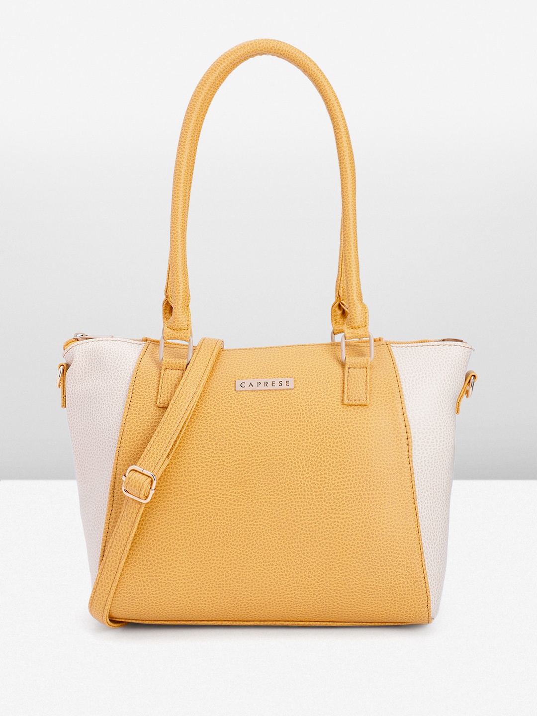 

Caprese Textured Shoulder Bag, Yellow