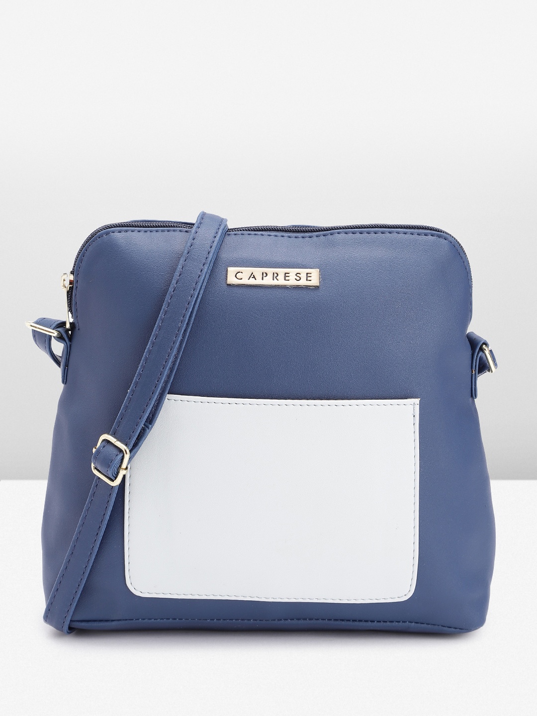 

Caprese Women Colourblocked Sling Bag, Blue