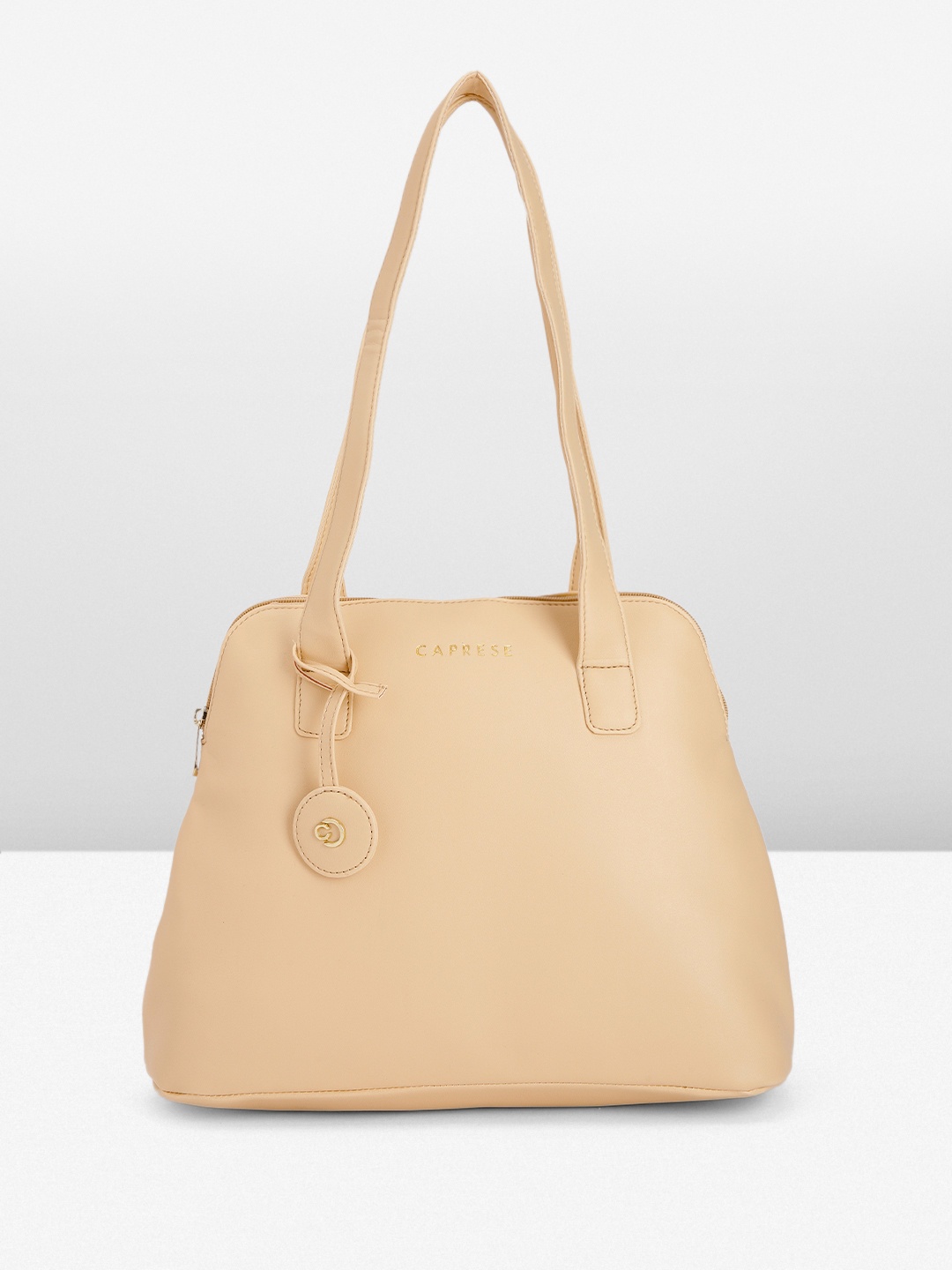 

Caprese Solid Structured Shoulder Bag, Beige
