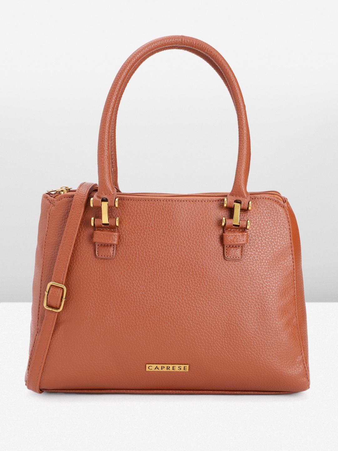 

Caprese Abstract Textured Structured Handheld Bag, Brown