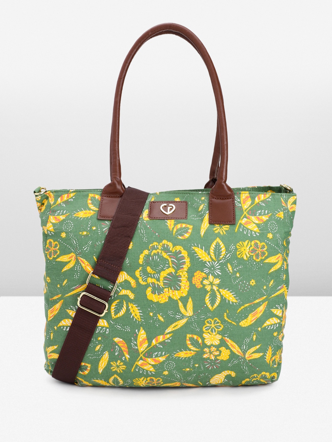 

Caprese Women Floral Printed Shoulder Bag, Olive