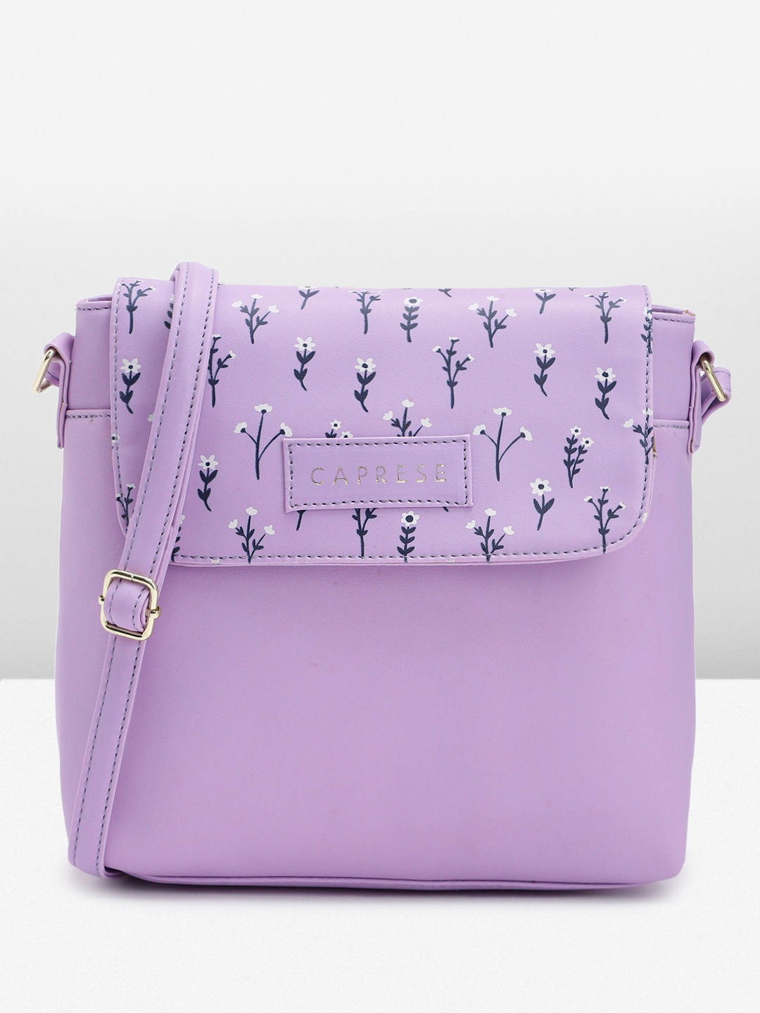 

Caprese Floral Printed Sling Bag, Lavender