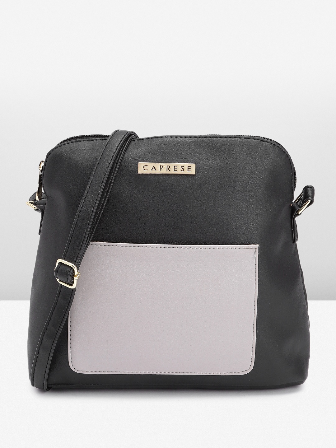 

Caprese Colourblocked Sling Bag, Black