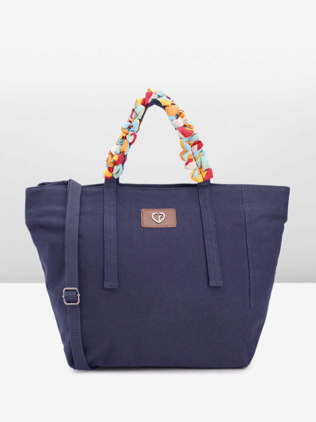 

Caprese Oversized Denim Shoulder Bag, Navy blue