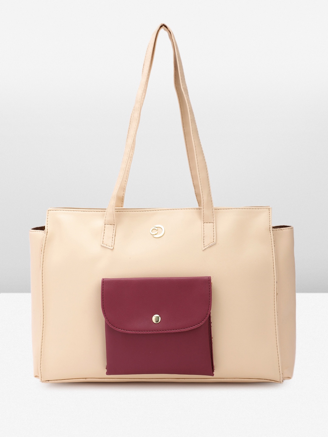 

Caprese DESTIN Colourblocked Shoulder Bag, Beige