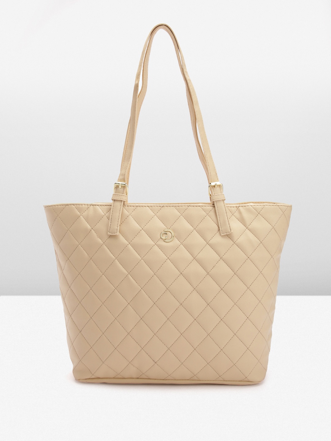 

Caprese Quilted Detail Structured Shoulder Bag, Beige