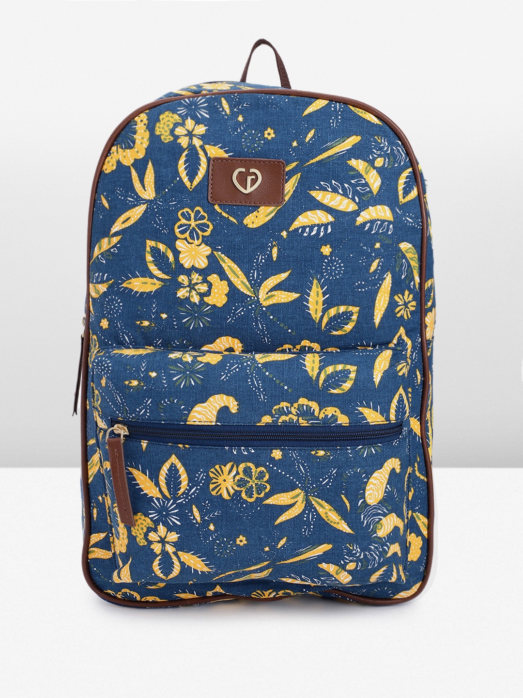 

Caprese Women Floral Print Large Laptop Backpack, Blue