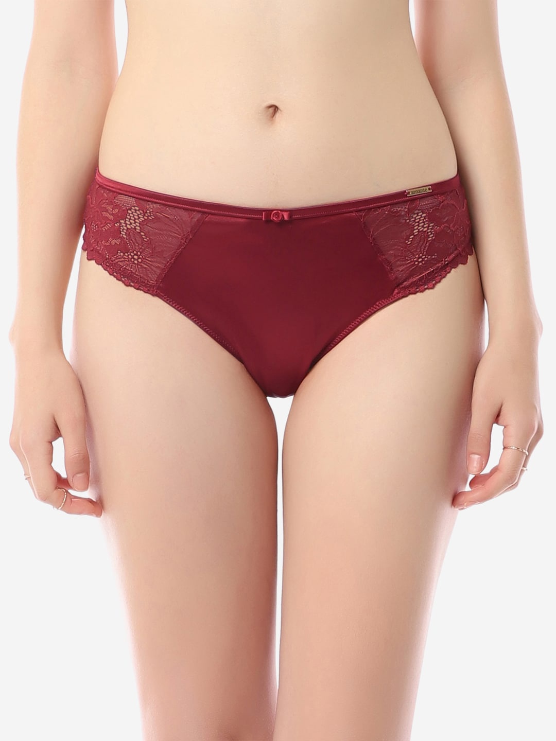 

Amante Women Self Design Anti Bacterial Bikini Briefs, Maroon