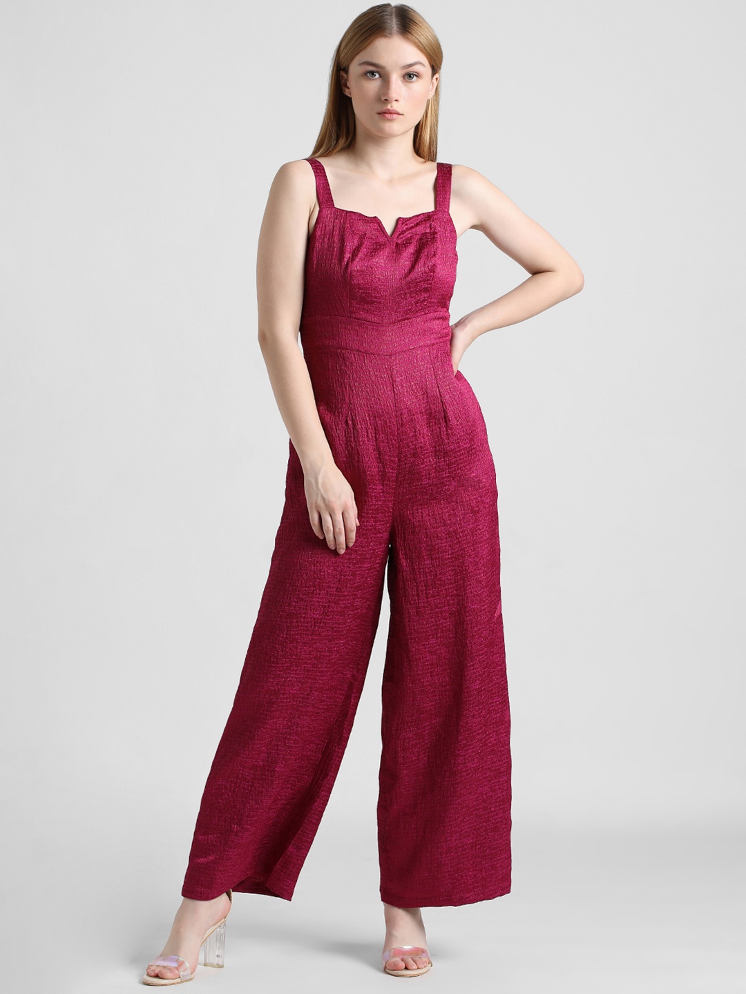 

ONLY Sleeveless Basic Jumpsuit, Pink