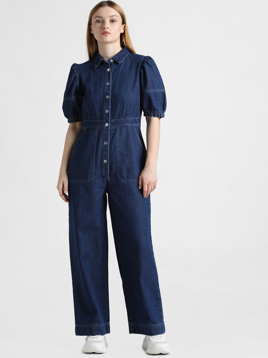 

ONLY Short Sleeves Basic Jumpsuit, Blue