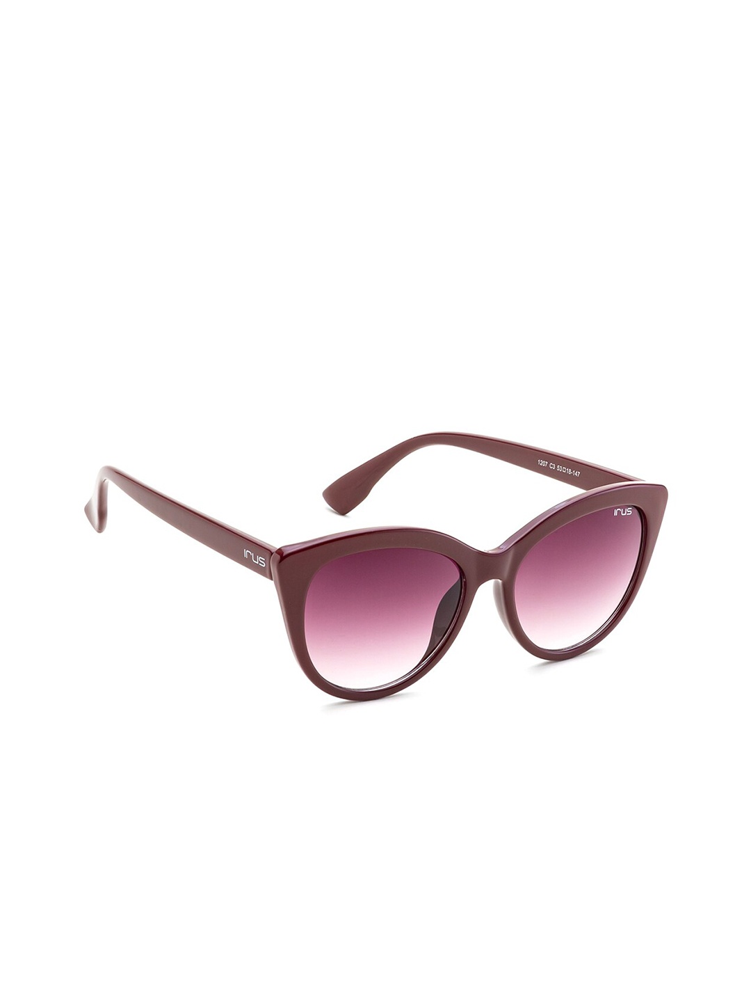 

IRUS by IDEE Women Purple Cateye Sunglasses with UV Protected Lens IRS1207C3SG
