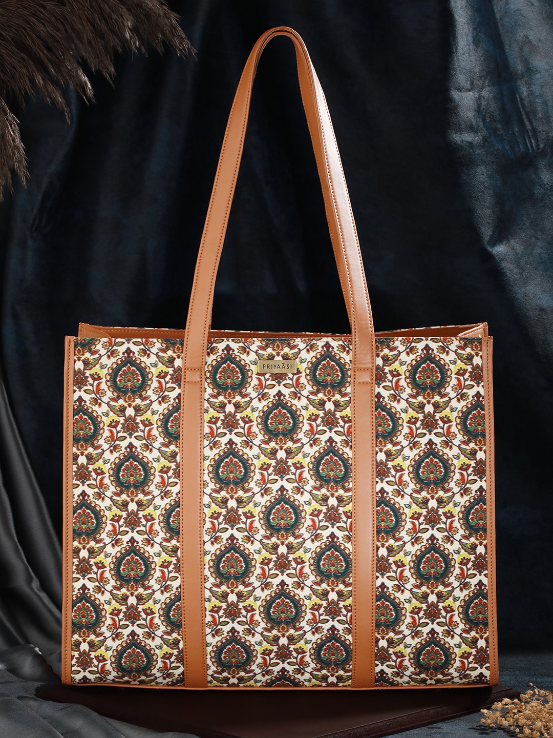 

Priyaasi Floral Printed Regular Shopper Shoulder Bag, Beige