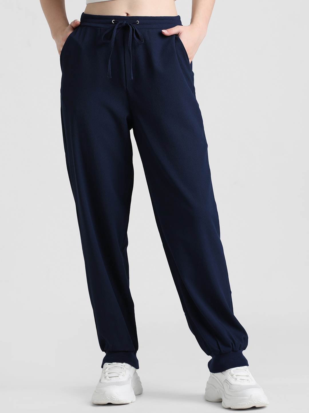 

Only Women Mid-Rise Joggers, Navy blue