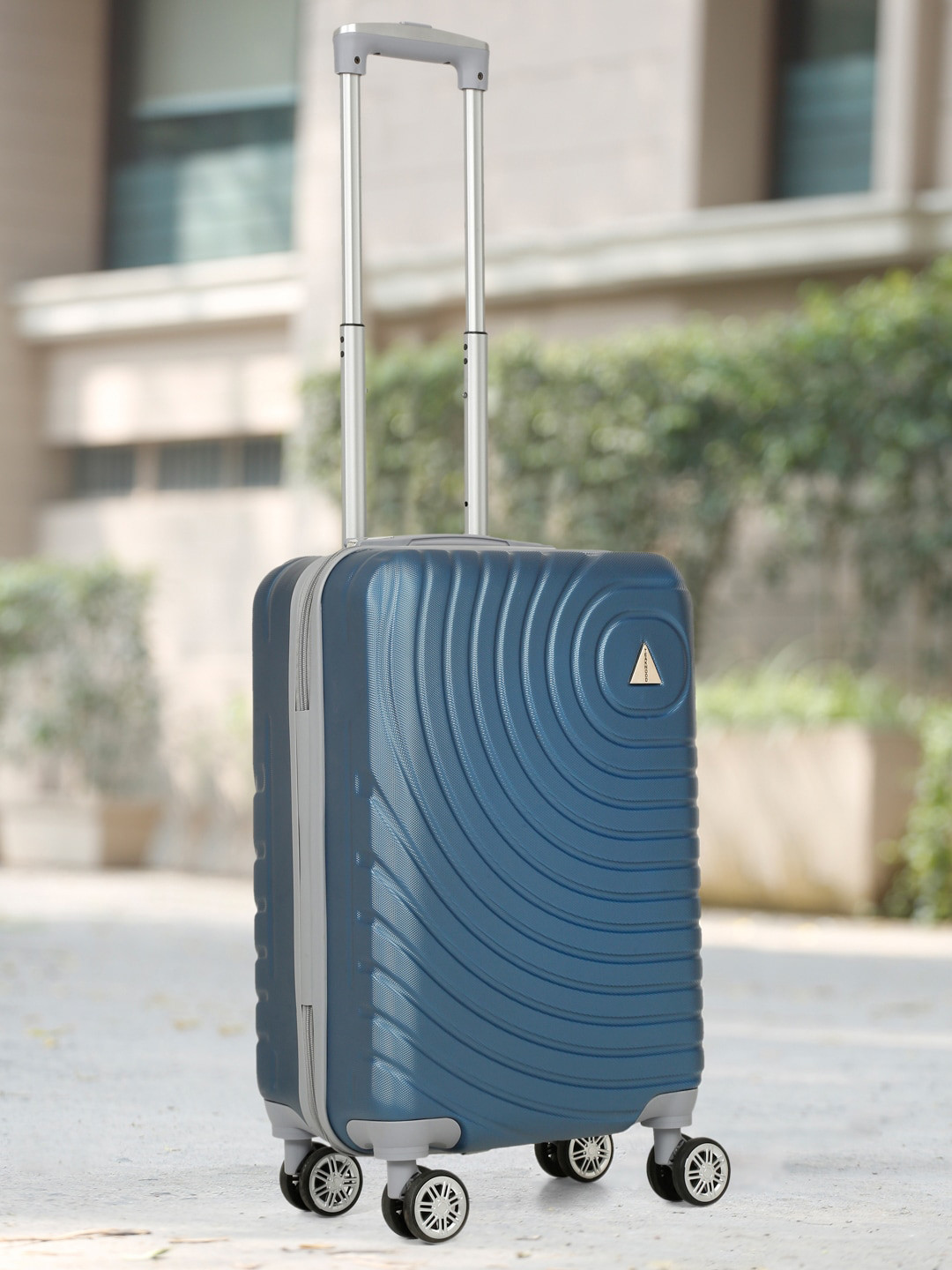 

Teakwood Leathers Hard-Sided Cabin Trolley Suitcase, Blue