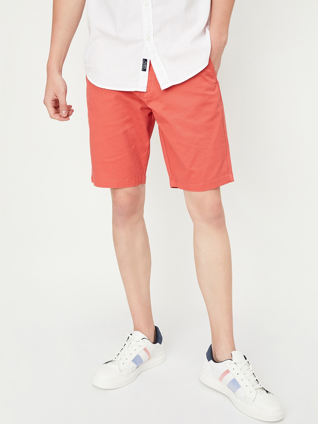 

max Men Mid Rise Regular Shorts, Orange