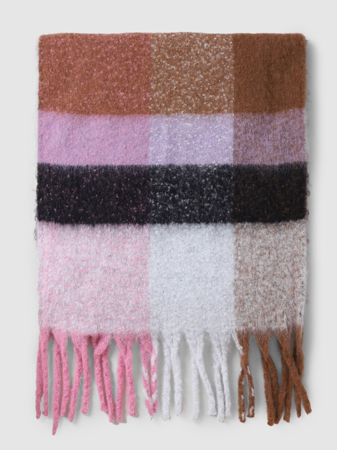 

ONLY Women Checked Scarf, White