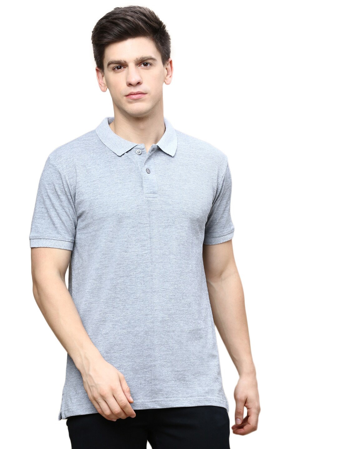 

Urban Dog Polo Collar Pure Cotton T-Shirt, Grey