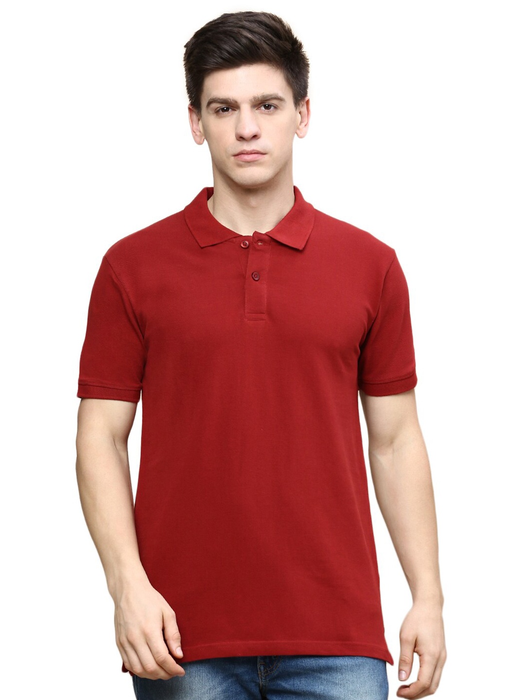 

Urban Dog Polo Collar Pure Cotton T-Shirt, Red