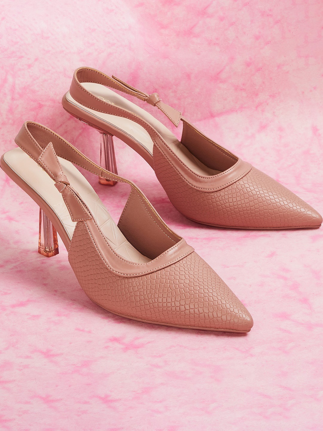 

CODE by Lifestyle Textured Kitten Pumps, Pink