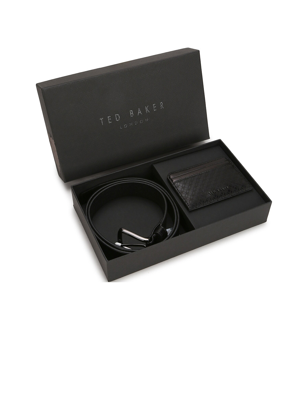 

Ted Baker Men Black Textured Leather Formal Belt