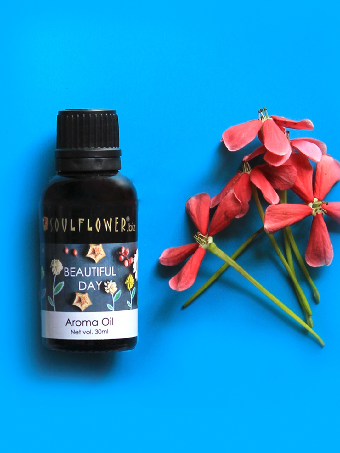 

Soulflower Beautiful Day Aroma Oil 30ml, Black